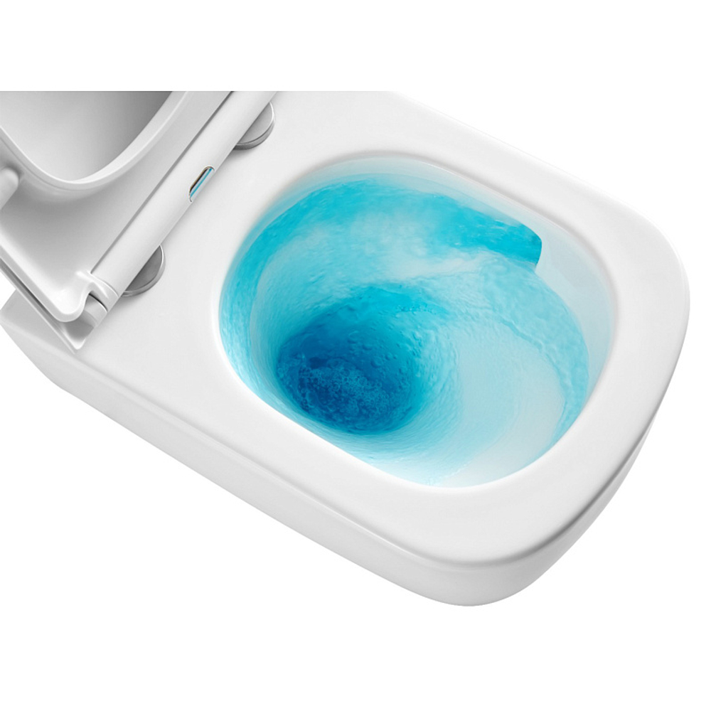 Унитаз подвесной Azario CAMPO 510х360х365 безободковый, система смыва скрытое "Торнадо", с быстросъемным сиденьем микролифт (AZ-1883WH)