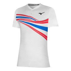 Мужское теннисное поло Mizuno Shadow Polo Men - White