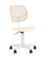 Кресло компьютерное детское ЛОЛО бежевый пластик белый