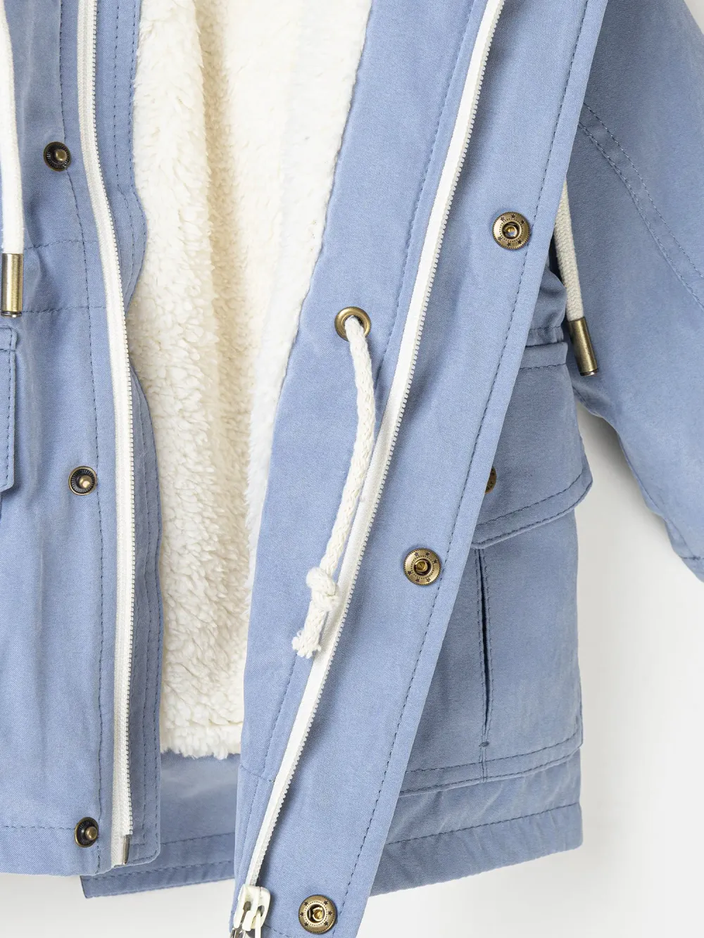 Парка демисезонная на меху "Светлый джинс"