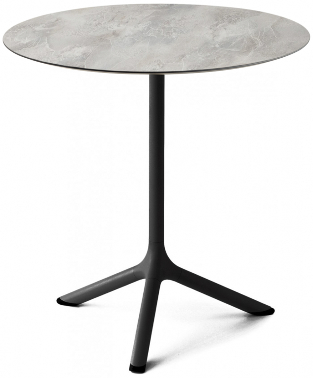 Стол ламинированный обеденный складной Scab Design Tripe Folding, черный, каменный
