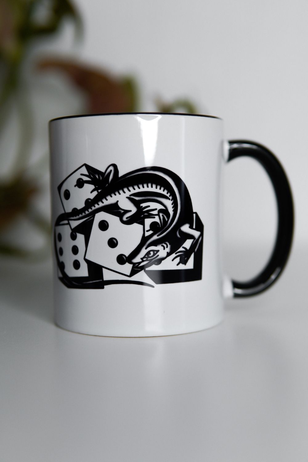 Кружка Old Lizard Сup Lizard Бело-Черная