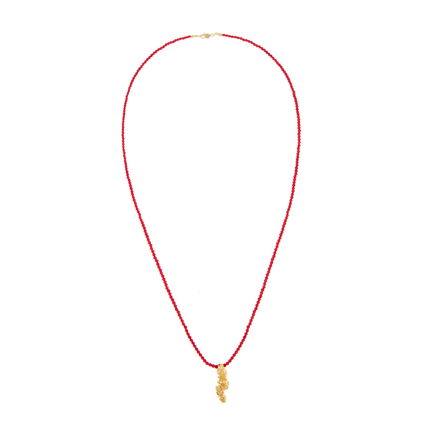Колье Coral Pendant Necklace - Gold