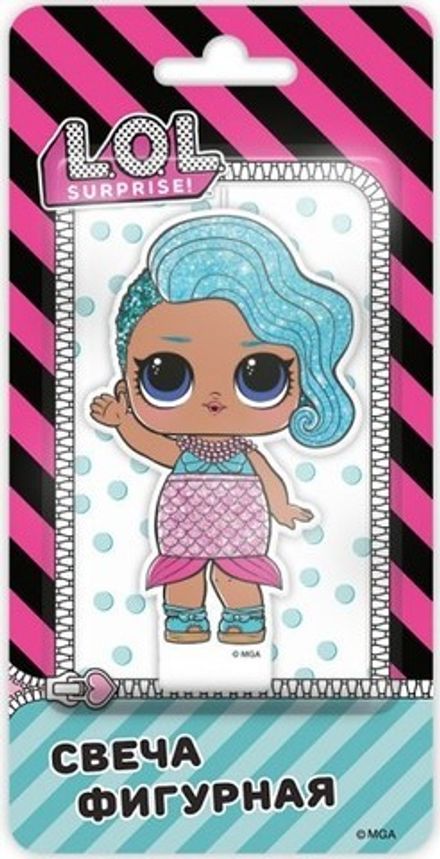 Свеча в торт "Кукла ЛОЛ Русалочка"