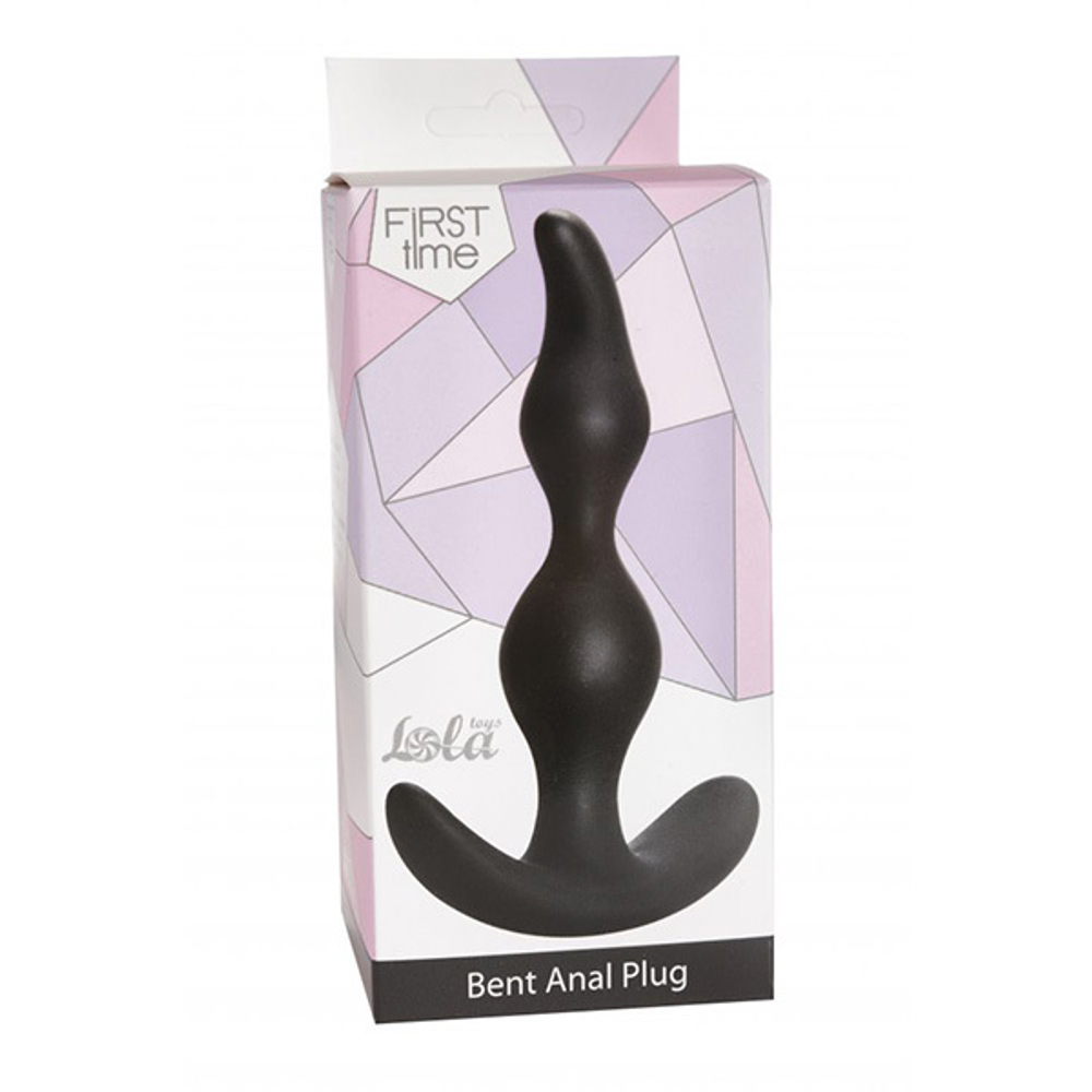 Чёрная анальная пробка 13см Lola Games First Time Bent Anal Plug Black 5002-03lola