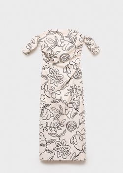 Платье с цветочным принтом без бретелей
