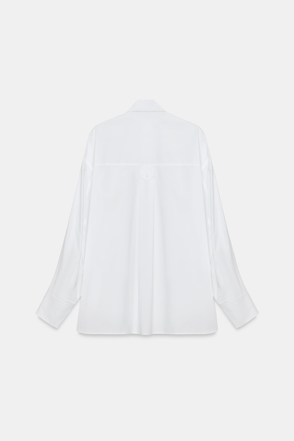 ZARA РУБАШКА ОВЕРСАЙЗ ИЗ ПОПЛИНА, БЕЛЫЙ