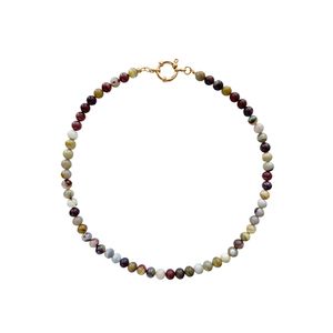 Колье из бусин камня ( bordeaux jasper )