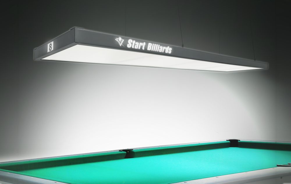 Лампа STARTBILLIARDS Club select 4 секции (Ral 9005 муар (black),Рассеиватель (комплект))