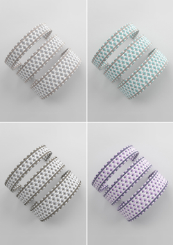 Схема PEYOTE, Схема браслета мозаичное плетение, узор из Miyuki Delica 11/0, файл PDF, №281