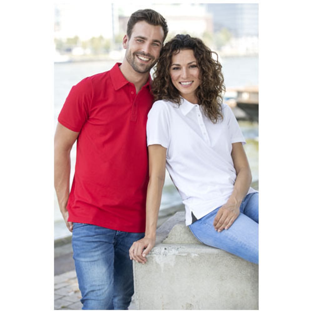 Markham мужская эластичная футболка-поло с коротким рукавом