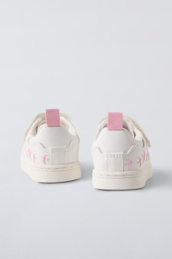 ZARA КРОССОВКИ ИЗ ТКАНИ, БЕЛЫЙ