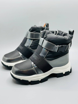 Детские зимние дутики ботинки Buba Total Black