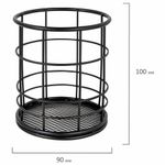 Органайзер стаканчик для косметики и мелочей MONTE VITA, металлический, 100х90 мм, черный, 272487