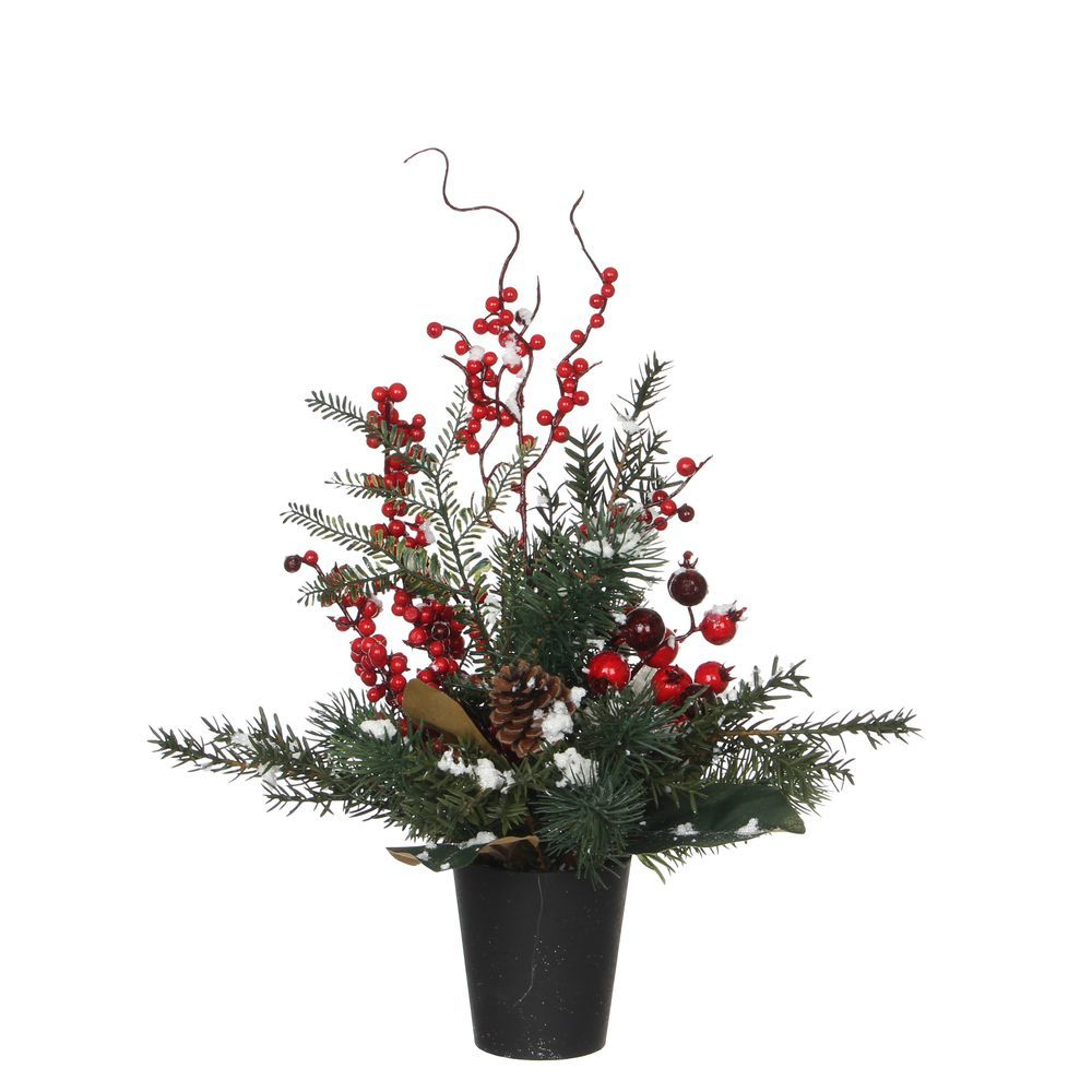 Букет с красными ягодами в горшке 45x26см House of Seasons