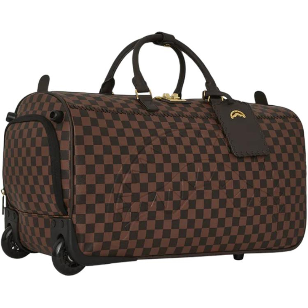 SPRAYGROUND Artificial Leather Trolley Bag Men"s Brown