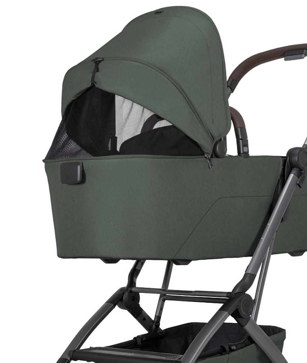 Коляска 2 в 1 Joolz Aer 2 с бампером Forest green/Mid Brown Carbon