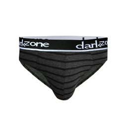 Мужские трусы брифы темно-серые в полоску DARKZONE DZN6389