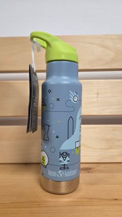 Детская термобутылка Klean Kanteen Insulated Kid Classic Flip Sport 12oz (355 мл) Launch Plan (вмятина на донышке)