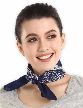 Бандана темно-синяя пейсли огурцы