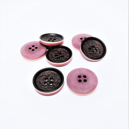 9025 Пуговицы размер L, №512, 23мм ДУ (гр.розовый; 10209080/240317/0000265, КИТАЙ)