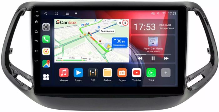 Магнитола для Jeep Compass 2016+ - Canbox 10-3500 Android 10, SIM-слот
