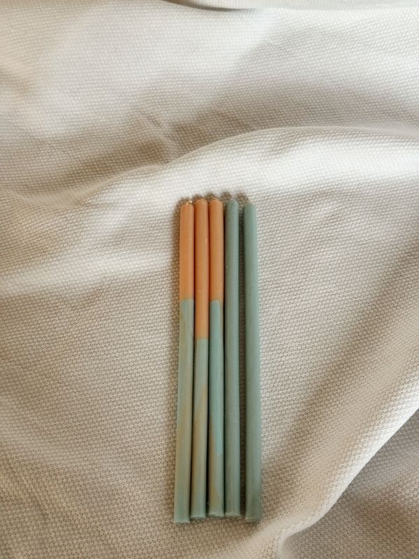 Свеча Пять вечеров голубой/охра - фото 1