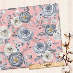 Ткань дюспо серые розы