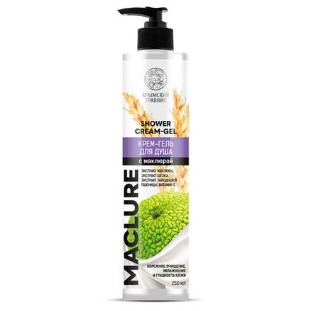 Крем-гель для душа "Увлажнение и гладкость" с экстрактом маклюры