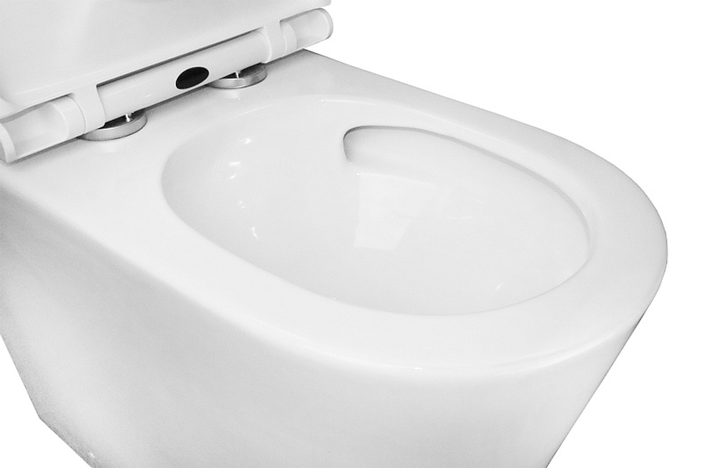 Унитаз-моноблок Azario Scala 360х690х790 безободковый, слив "Торнадо", с быстросъемным сиденьем микролифт (AZ-8101)