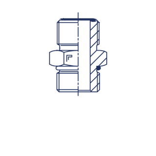 Штуцер FH D38 ORFS 2 - BSP 1.1/2