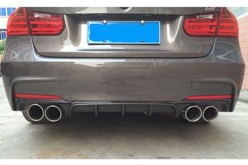 Диффузор заднего бампера глянцево - черный V.2 для BMW 3 F30 F31 2011-2018 Sedan Touring