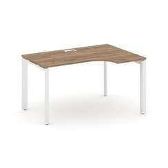 Style Project Стол рабочий эргономичный SN-59P.SPA-011(R) Дуб Табак/Металл Белый/Белый Заглушка 1380