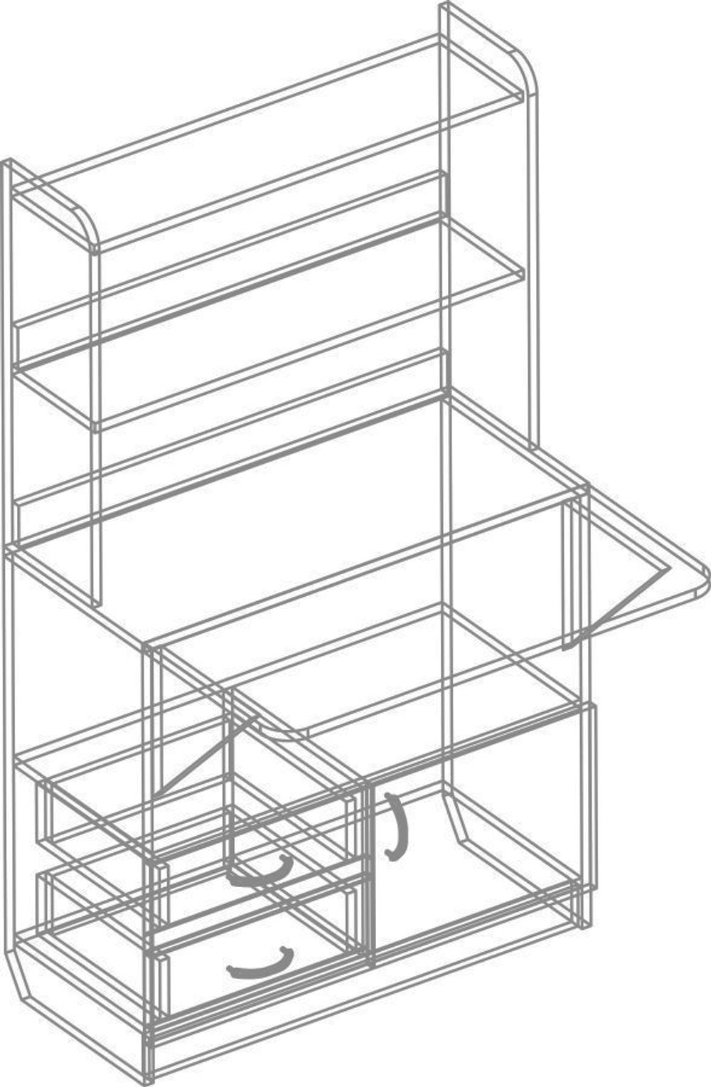 Стол письменный (бодега светлая), ЛДСП, Велес