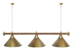 Лампа STARTBILLIARDS 3 пл. (плафоны золотые,штанга золотая,фурнитура золото)
