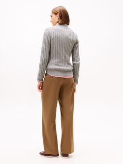 Кардиган Tommy Hilfiger Crest Logo Cable Knit Zip Cardigan Medium Grey Heather