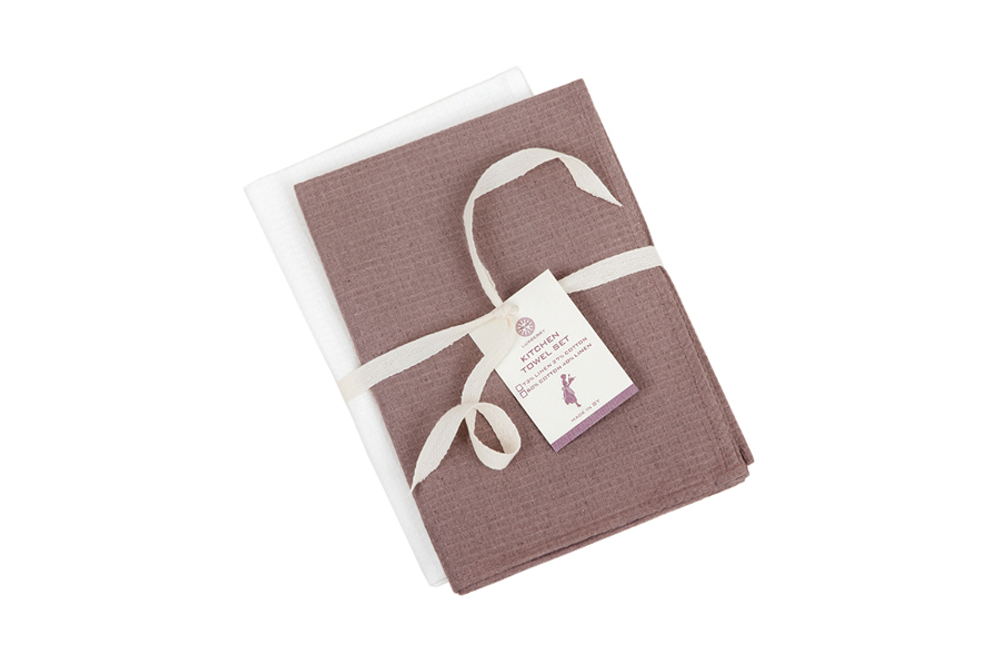 Набор полотенец 2 шт Luxberry Kitchen Line белый-кофейный