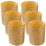 Форма для выпечки кулича бумажная «Рогожка». Набор 6 шт. Диаметр 7см, высота 8,5см МТ8-232