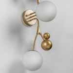 815533 Бра CROCO 3х5W (led) G9 ЗОЛОТО/БЕЛЫЙ