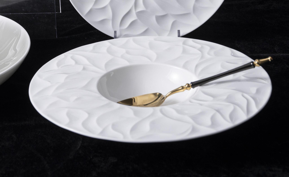 Тарелка для пасты 240 мл, d 29,3 см h 5,2 см, костяной фарфор, Origami