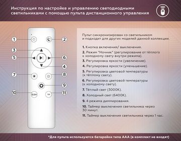 Потолочный светодиодный светильник с пультом 48W 3000K/4200K/6400K FF95 WH белый Orbital Crystal Ambrella