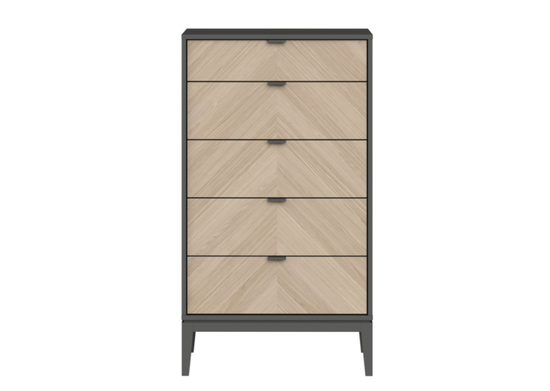 Комод Fjord 5 ящиков (темно-серый)