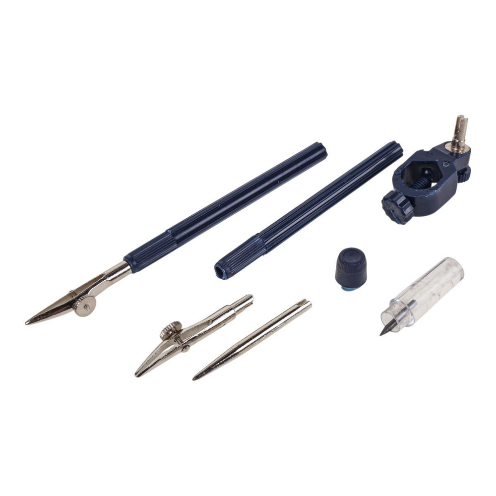 Готовальня 8 предм: циркуль мет, кронцирк, насадка под каранд ,стержни