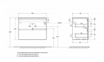 Тумба с раковиной BelBagno UNO-800-2C-SO-AO голубой матовый