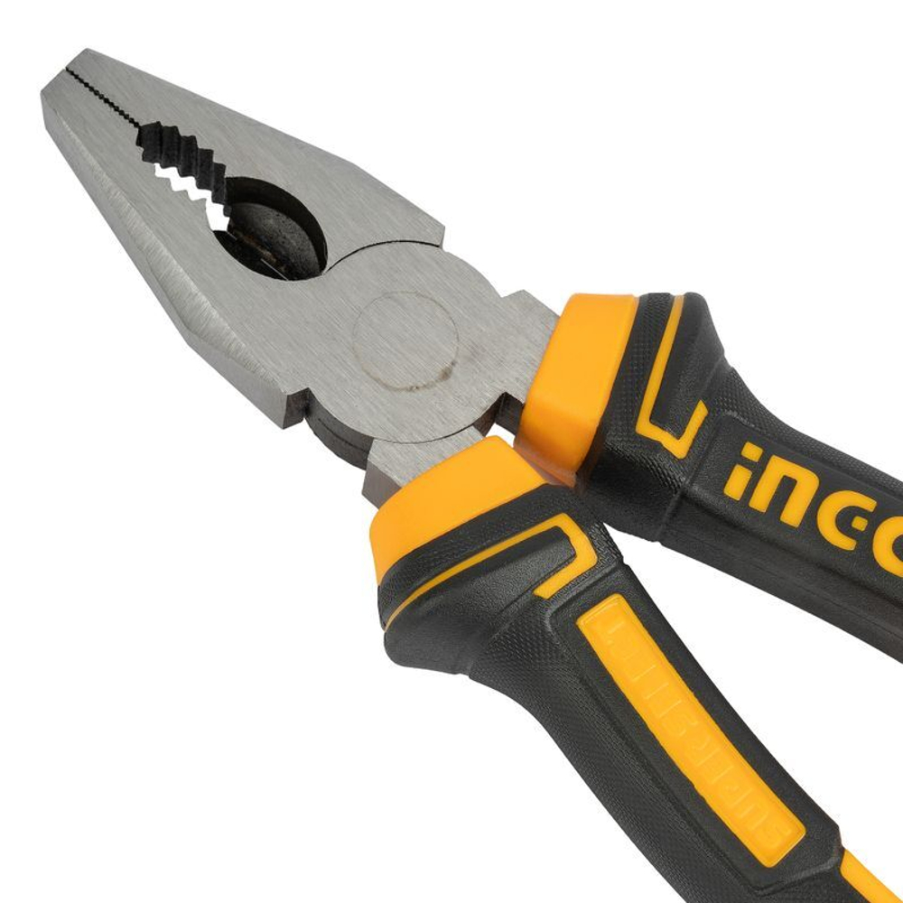 Плоскогубцы INGCO 200 мм с двухкомпонентной рукояткой