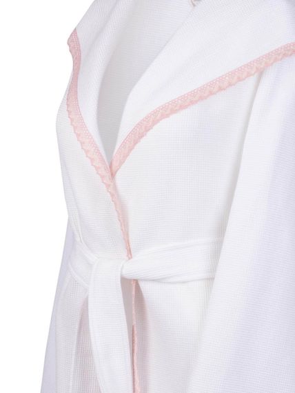 Селеста (белый) XL Халат вафельный с капюшоном