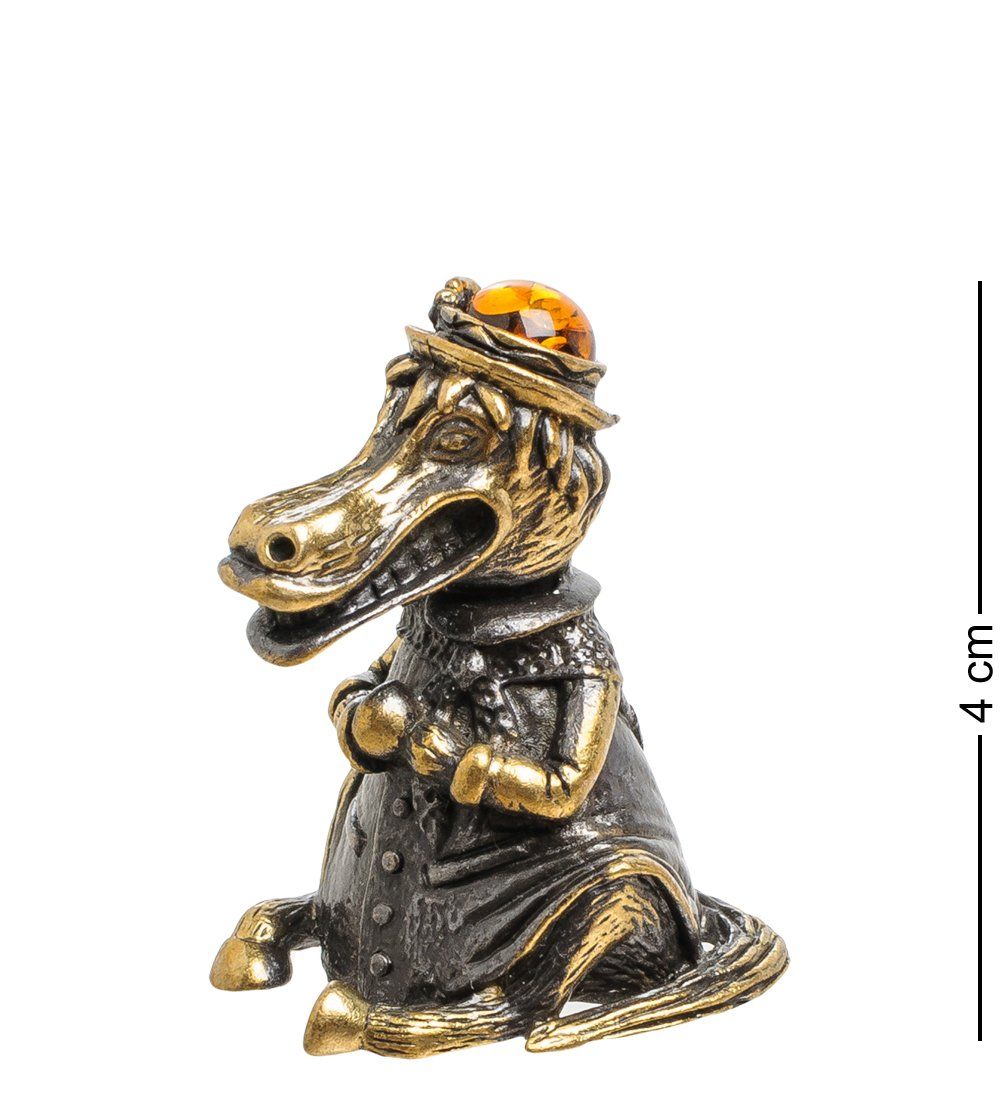 AM-1550 Колокольчик «Тетя Лошадь» (латунь, янтарь)