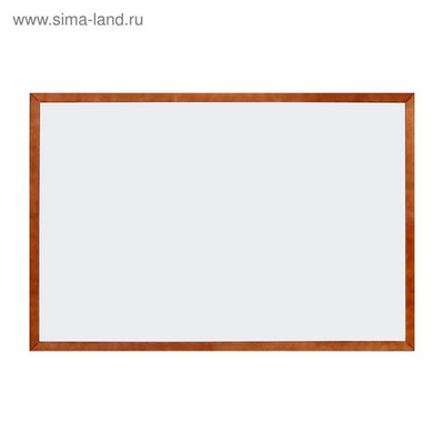 Доска магнитно-маркерная 60х90 см, Calligrata, в деревянной рамке (морилка темная)