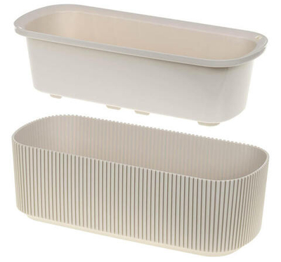 Кашпо СТРИП прямоугольное 290*130мм 1,7 л со вставкой М3251