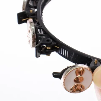 Ободок для волос «ФАНТЭН», золотые зайки, цвет чёрный, 1.5см (Стикер на вложение 12шт)